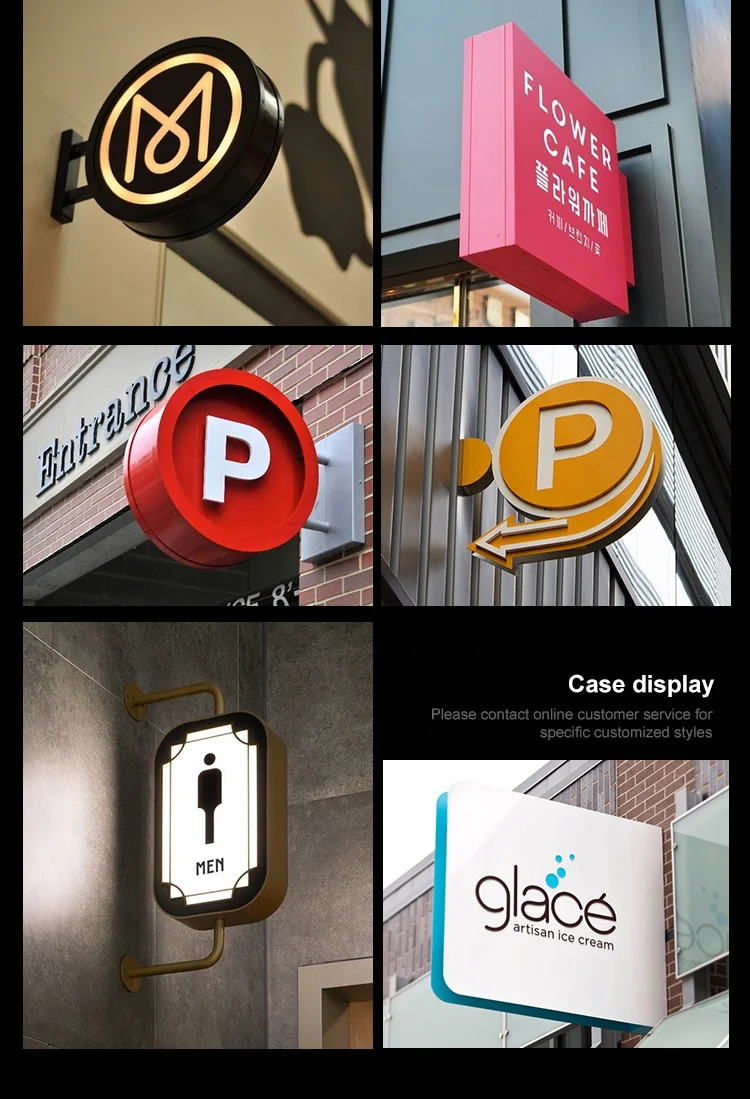 Kexian Commercial Custom Signage Outdoor Acrylic Led Lightbox Shop Display Business Sign Advertising Light Boxes