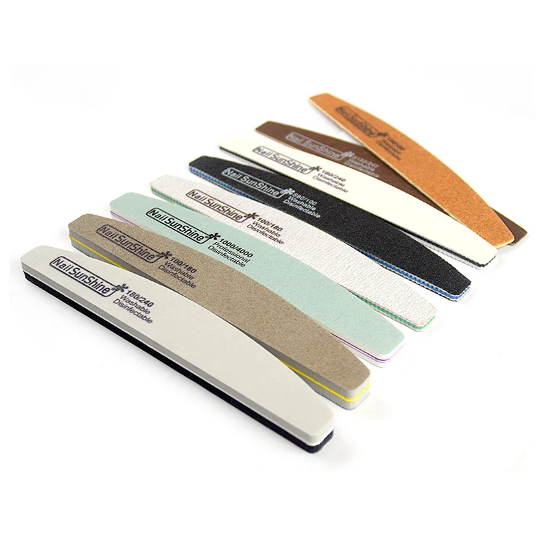 OEM custom logo nail art grinding chip surface polishing sandpaper nail file