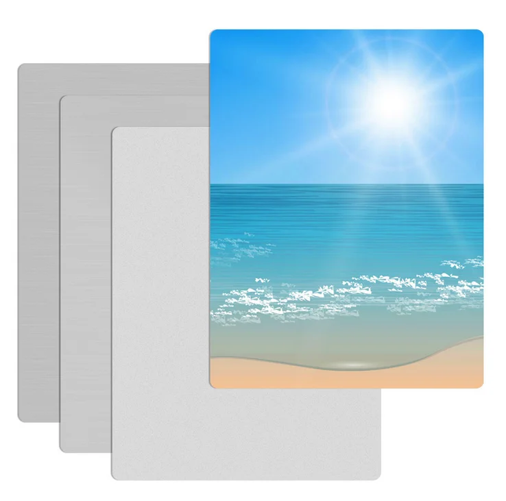 Yinsa AL001M Heat transfer 30*60cm photo printing aluminum sheet HD Metal sublimation Photo Panels Silver