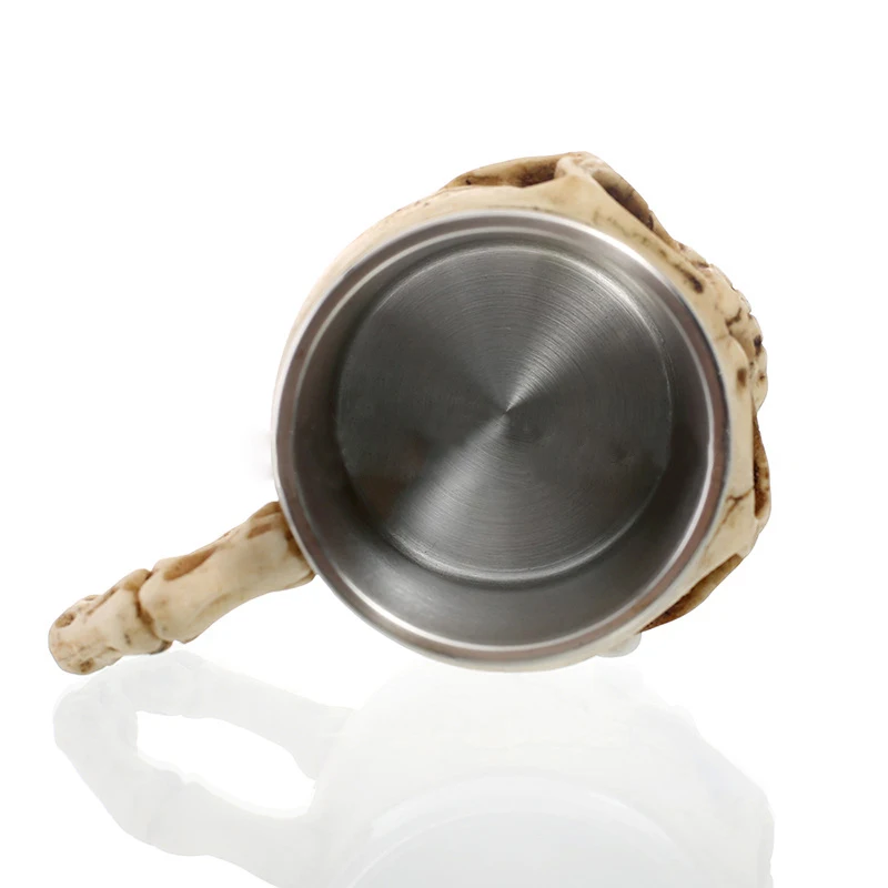 Creative Personalised Mug Coffee Cup viking Resin Stainless Steel S-kull Halloween greek mug