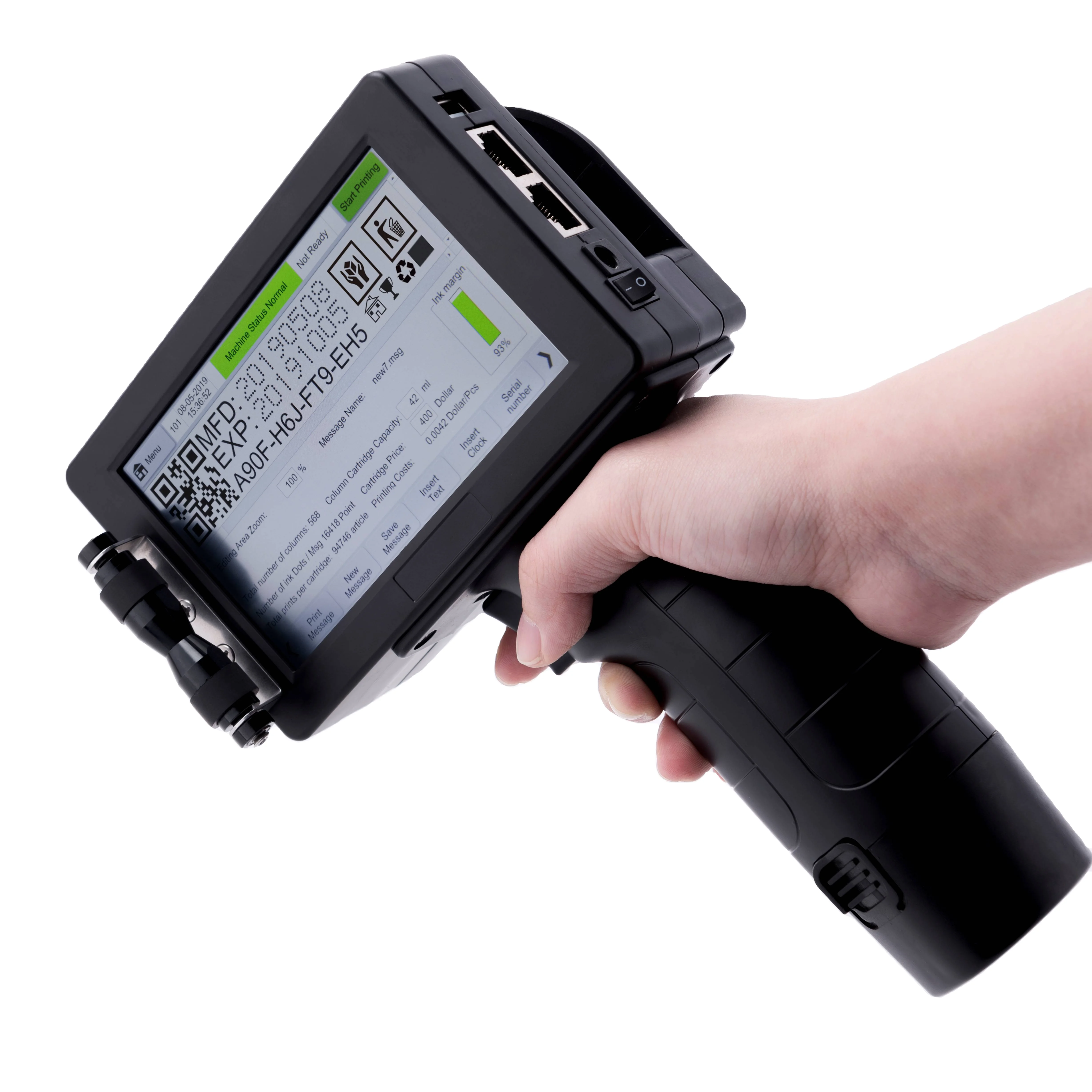 2024 Hot Sale DOCOD OEM/ODM G300 25.4mm hand printing machine portable label printing machine for QR code barcode