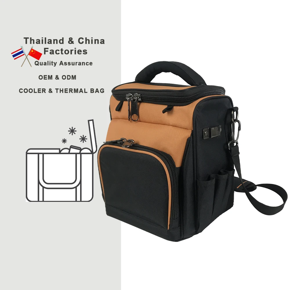 personalized reusable hard travel picnic leakproof zipper beach cooler bags custom for food delivery thermal bag