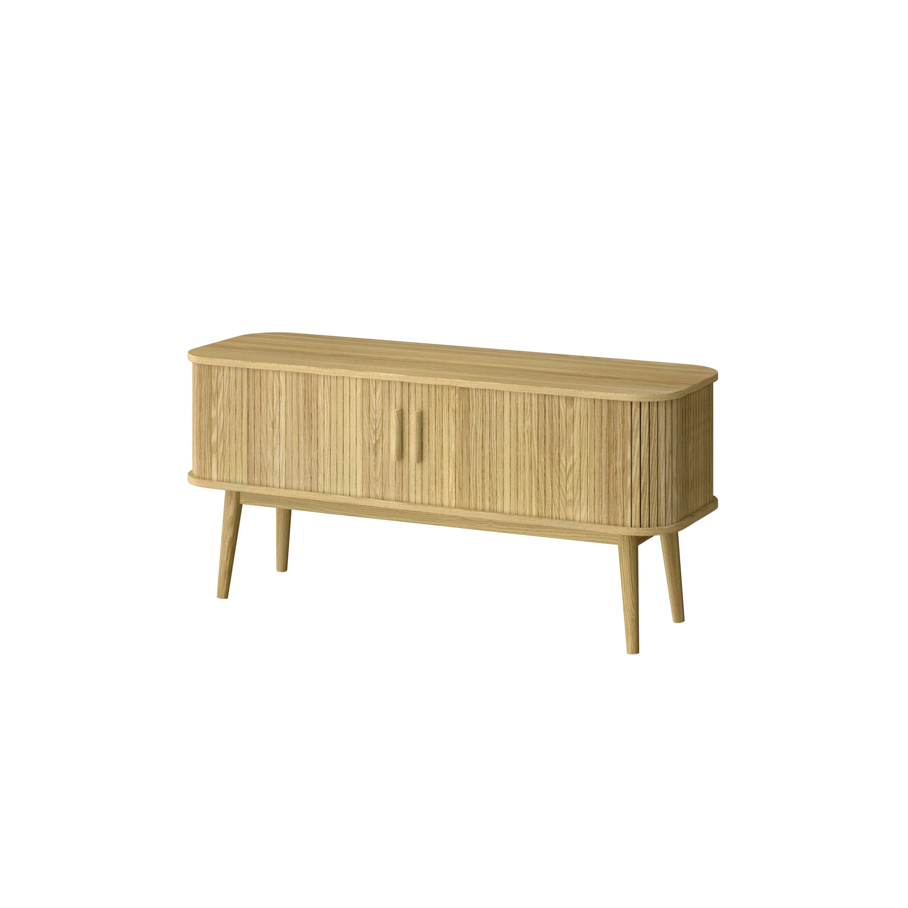 Oak Solid Wood Simple And Elegant Tv Cabinet Portable Living Room Furniture Tv Stand Design With Storage