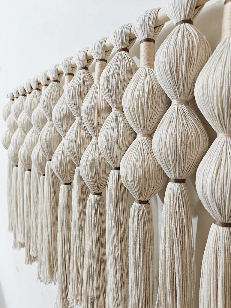 Eco-Friendly Macrame Bohemia Custom Woven Cotton Handmade Wall Art Boho Wall Hanging Tapestry Ornaments Home Decorative