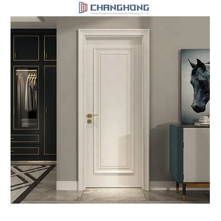 new design solid wood door swing single wooden door for home modern interior doors