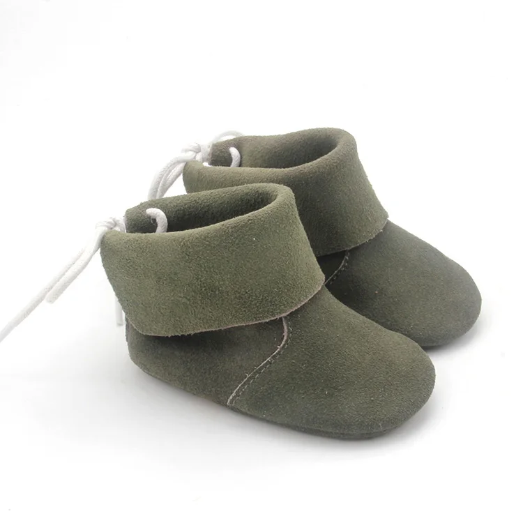Winter Infant Baby Booties Suede leather Shoes Toddler Lace Up Precwalker Boots