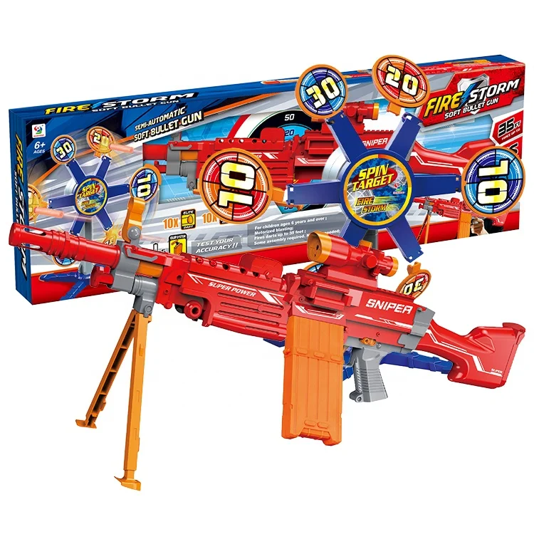 Hot Selling Gift For Kids Super Shoot Manual Soft Bullet Gun With 20 Eva Bullets Blue Color Safe Toy