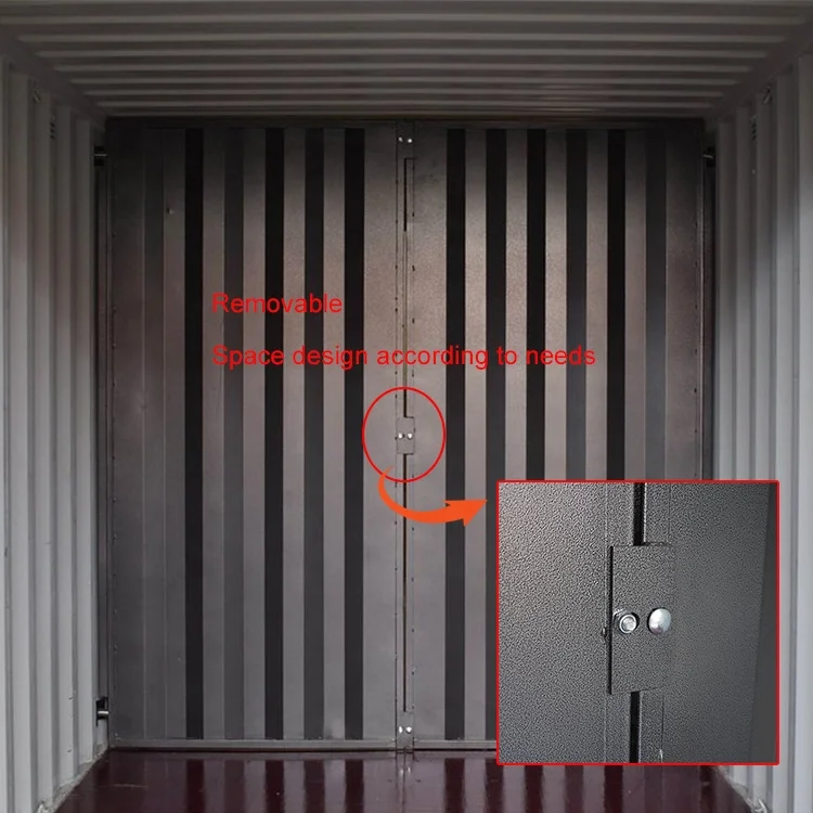Greevel Shipping Container Divided Corrugated Steel Removable Interior Partition Self Storage Container Divider Wall