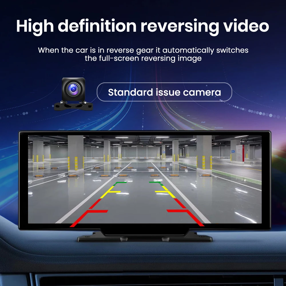 Carplay Screen 10 Inch for Universal Auto Hd Smart Dual Lens Radio Audio Wireless Carplay Android Auto CarPlay Monitor Screen