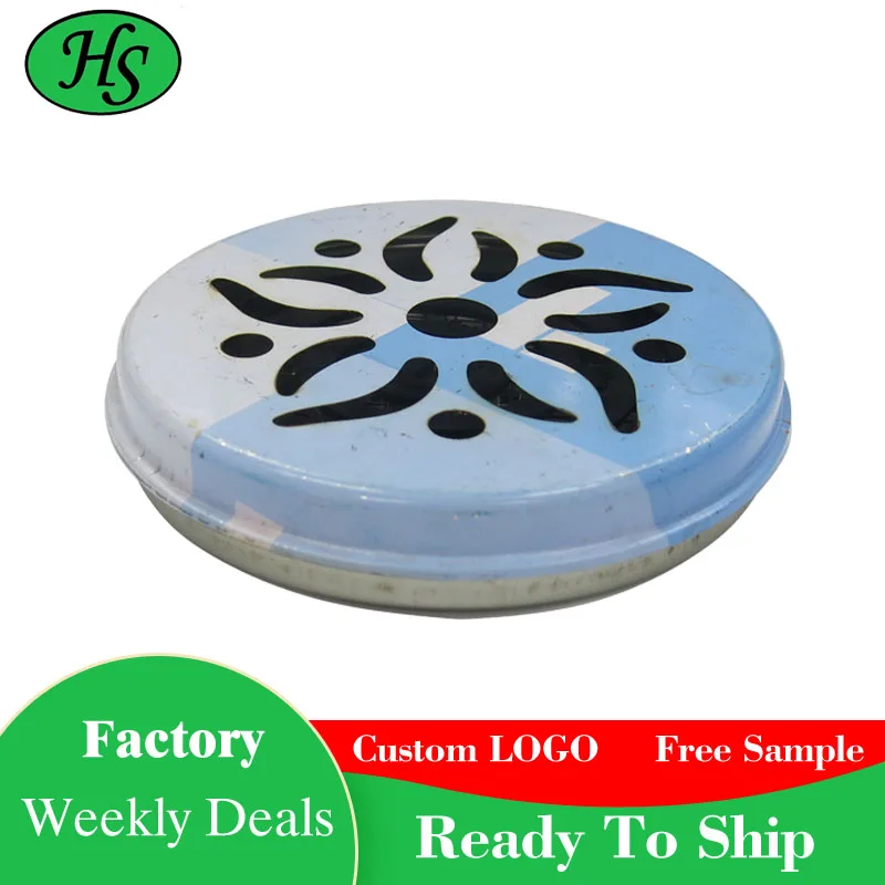 
* Wholesale custom dongguan Metal Round Gift Tin Mosquito-Repellent Incense box Tin Can OEM 
