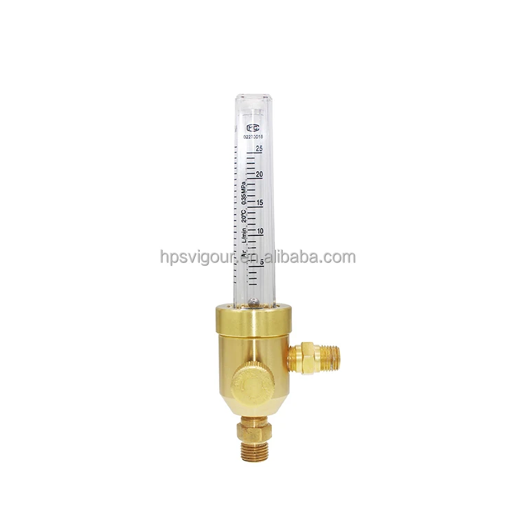 Brass Argon gas CO2 gas flowmeter for gas regulator