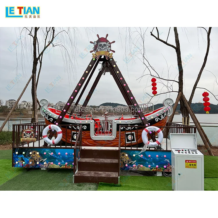 Outdoor scenic area 12 seats swing boat ships theme park kids amusement rides small pirate ship for sale