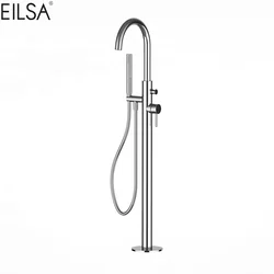 Floor Stand Concealed bathtub shower faucet bathroom tap with microphone hand shower set