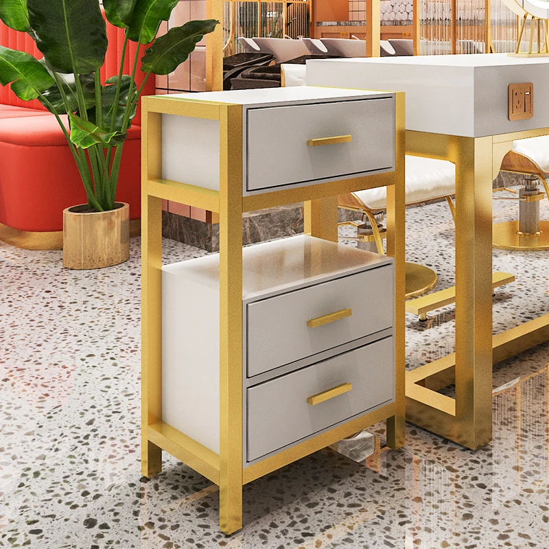 Hairdresser Workstation Hair Styling Station Salon Barber Cabinet Hair Carts Salon Tools Trolley Salon Storage Cabinet