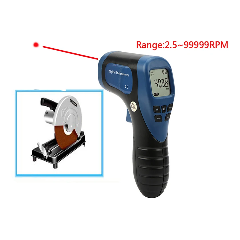 Handheld Motor Tachometer for Automatic and Manual Measurement