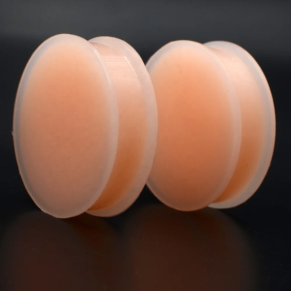 Силиконовые расклешенные Заглушки для ушей толщиной 3 мм-50 мм туннель твердого тела расширитель пирсинга ювелирные изделия оптовая продажа