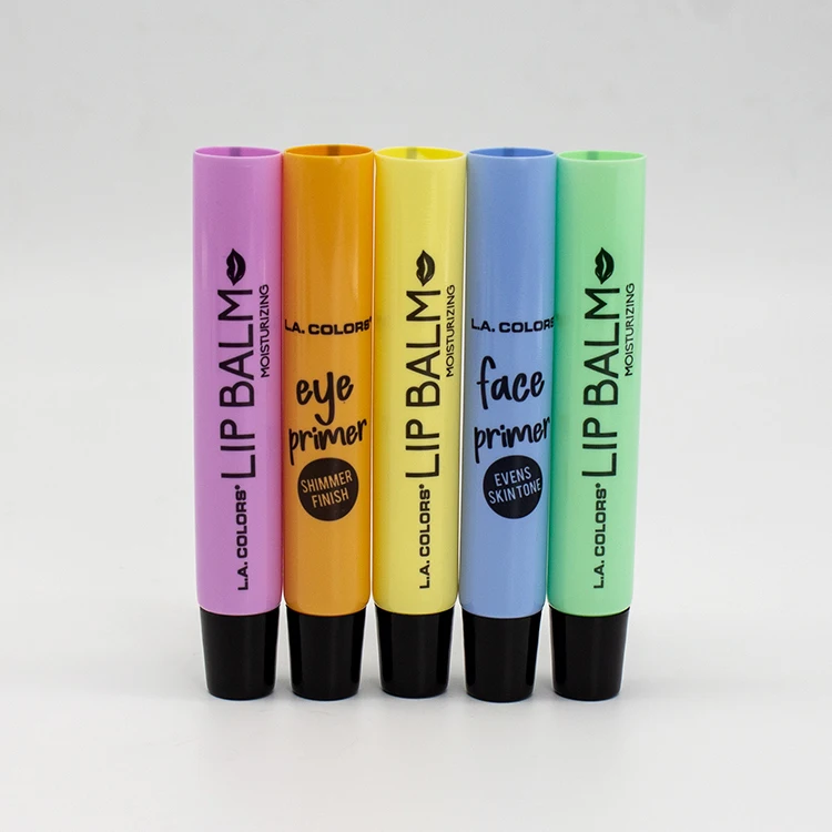 D16 mm plastic soft tube with brush applicator for lip gloss