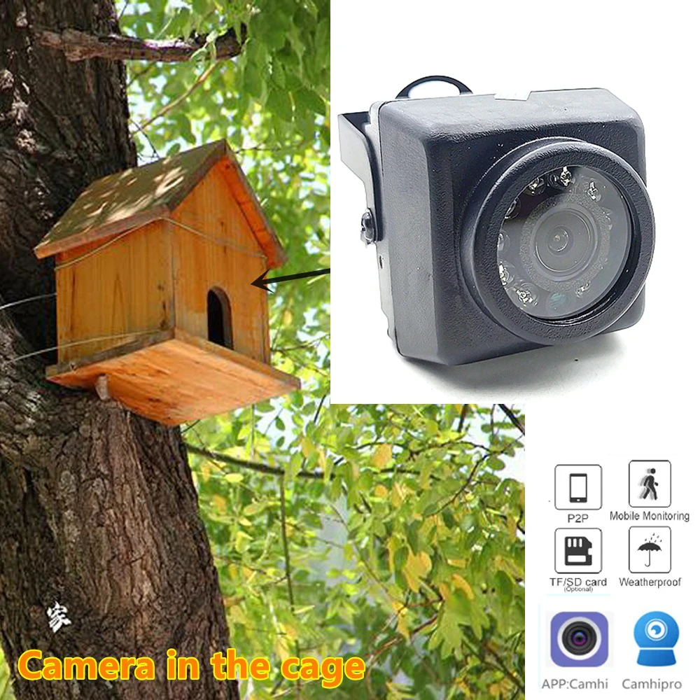 5MP 2MP Small Outdoor Night Vision IPC Wide Angle Audio Video Surveillance P2P BirdCage Nest Cam Mini IR IP POE Security Camera