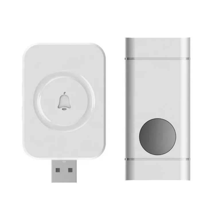Беспроводной Компактный портативный громкий приемник с питанием от USB дверной звонок колокольчики батареи передатчик дверных
