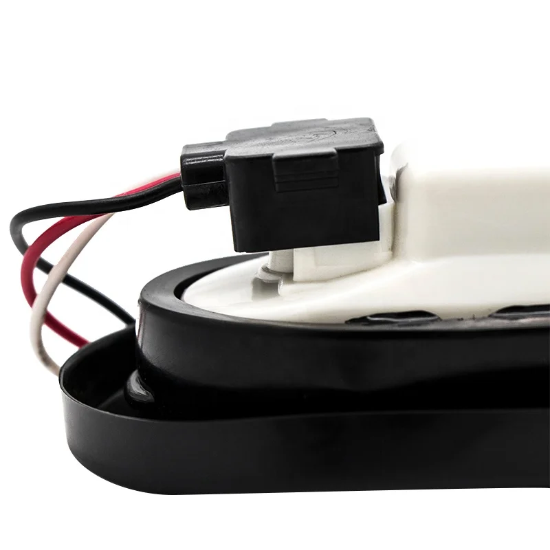 Amazon Hot selling truck bus oval shaped arrowhead 5050 bright 35LED 10-30v red amber colour tail light with plug