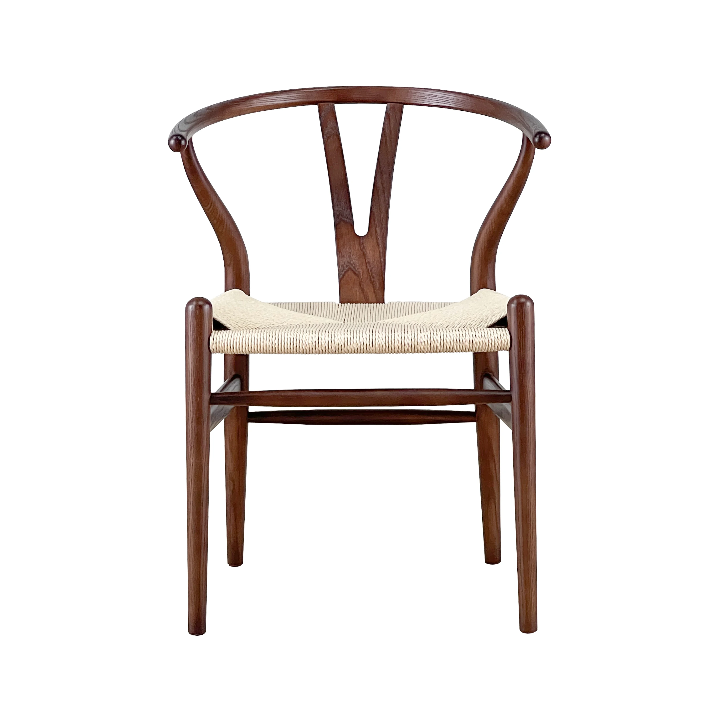 Morden Wishbone Wooden Chair Y-Chair Woven vintage Solid Wood Dining Chairs Rattan Armchair from Professional factory