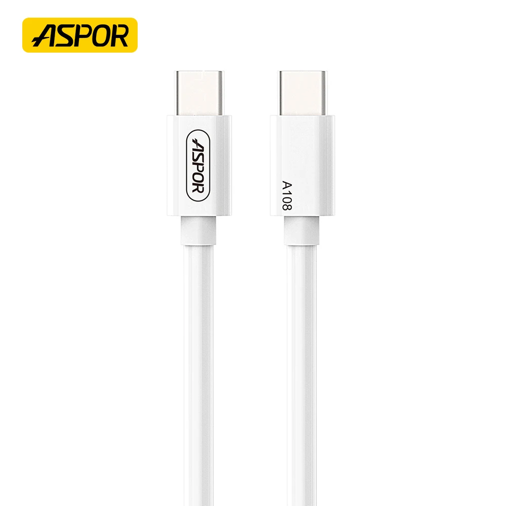 ASPOR A108 3ft 6ft Fast Charging Data 100W PD Charger Cables Mobile Phone 3A Type C to Type C Cable Android Micro Usb Data Cable