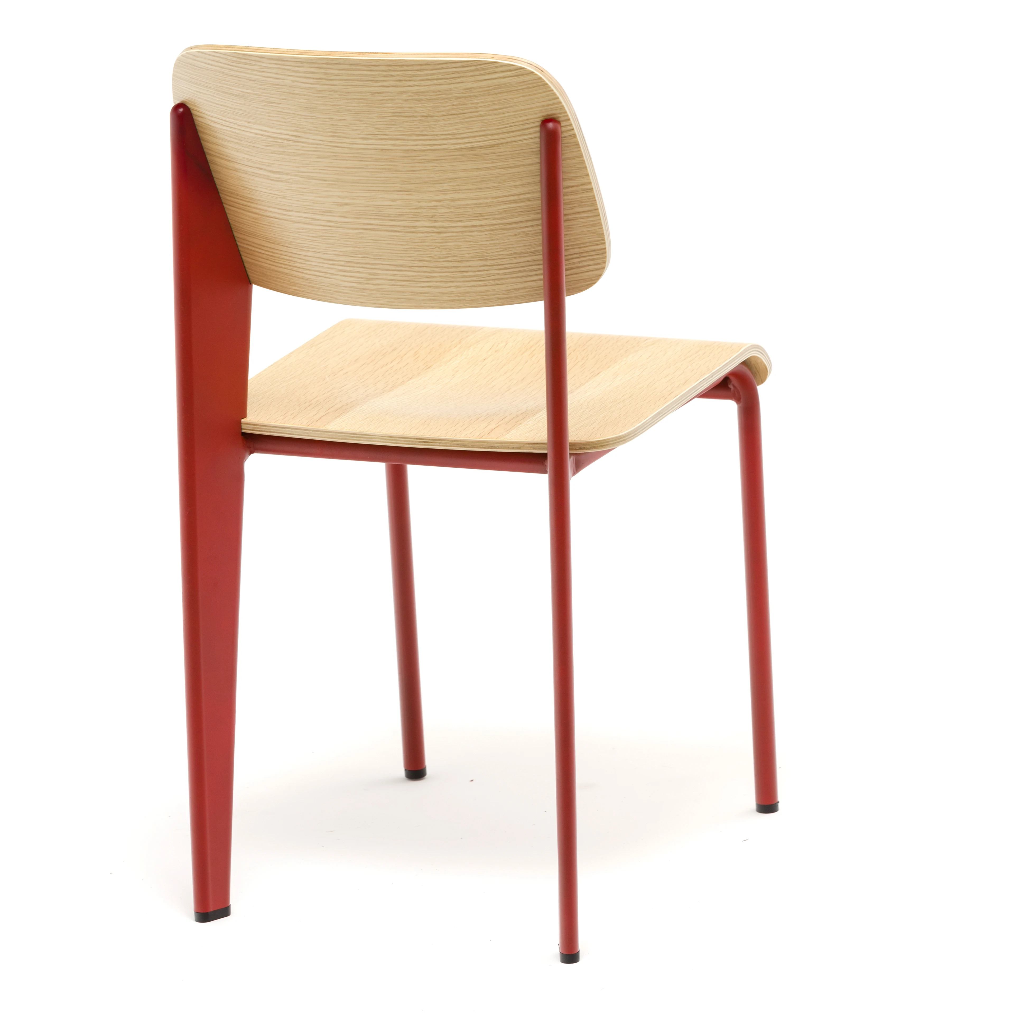 Restaurant Furniture Industrial  Vintage  Jean Prouve Chair Wood Metal Plywood Dining Chair