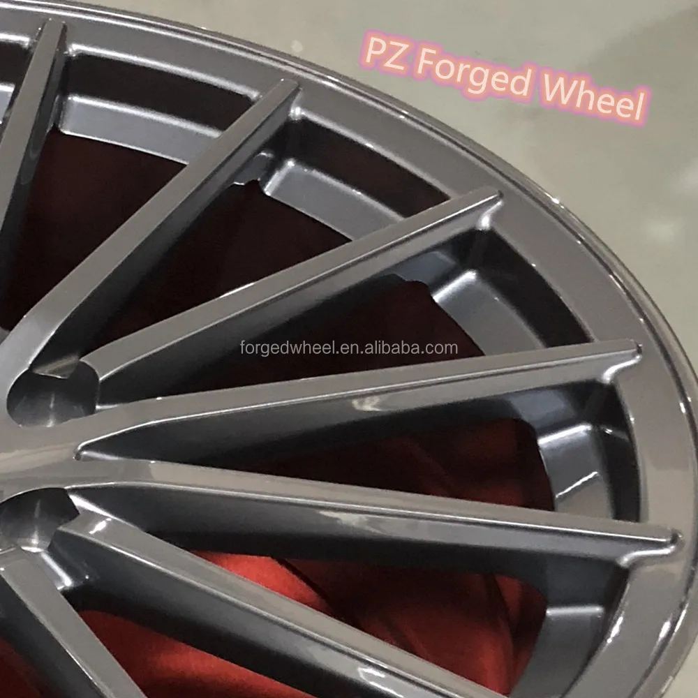 Pengzhen 19 21 21 22 inch  monoblock  gunmetal gray coated multi spoke rims passenger car rims 5x108 for  Lincoln