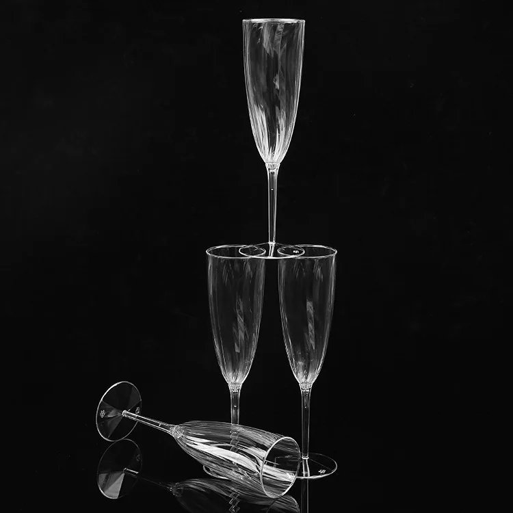 Factory supply plastic champagne flutes disposable
