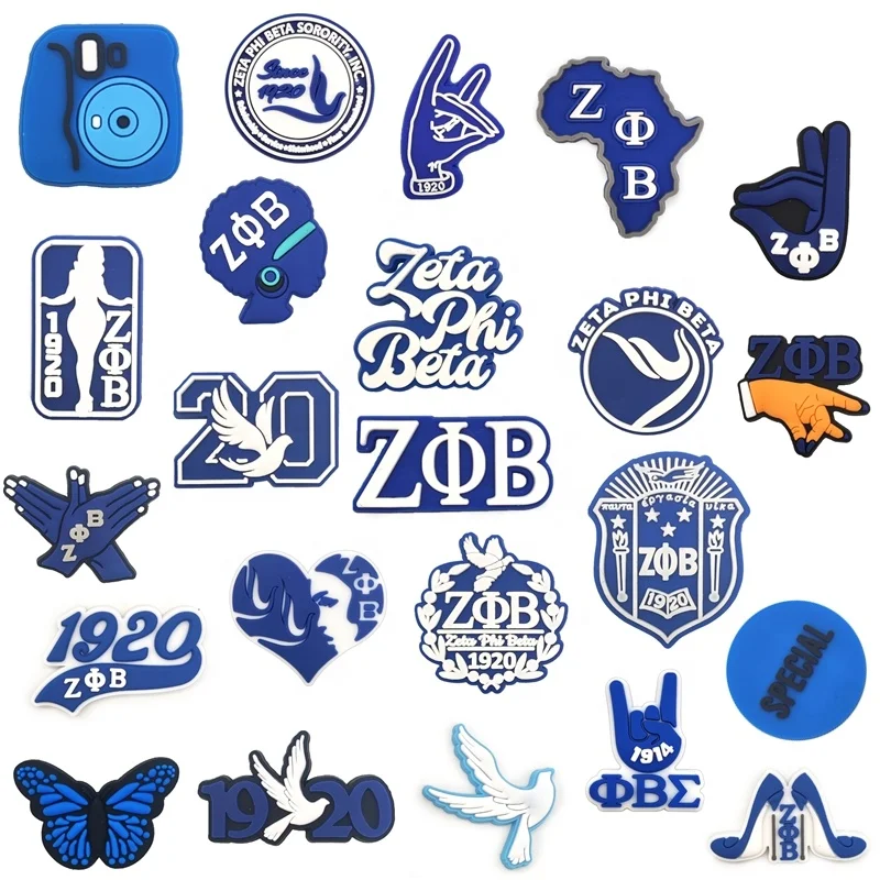 Wholesale College Fraternity New Arrival University Association Brother PVC Custom Clog logo Shoe Charms