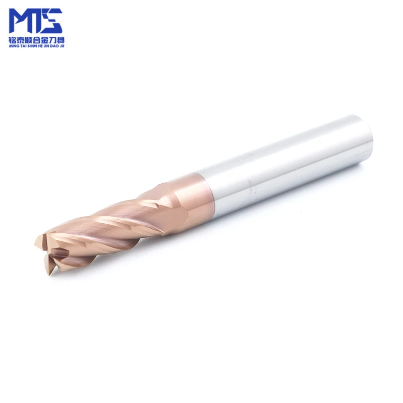 custom logo high quality cheap Black/Bronze/Blue/Golden color hrc65 naco coating 2f end mill 4 flute end milling cutter cnc bits