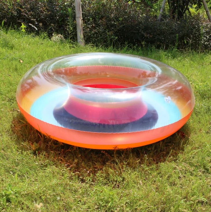 Funny Inflatable Pool Float Toys Swim Tubes for Swimming Color Translucent Swimming Ring