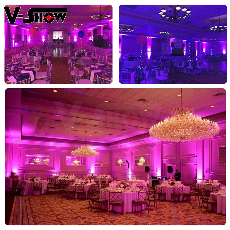 V-Show 10 шт. с чехлом для авиапутешествий Свадьба Uplight 6*18 Вт RGBWA UV 6 в 1 Светодиодная батарея Par беспроводной