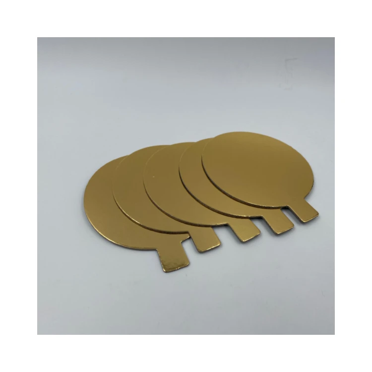 Custom Paper Black Golden Round Disc Cardboard for Cake