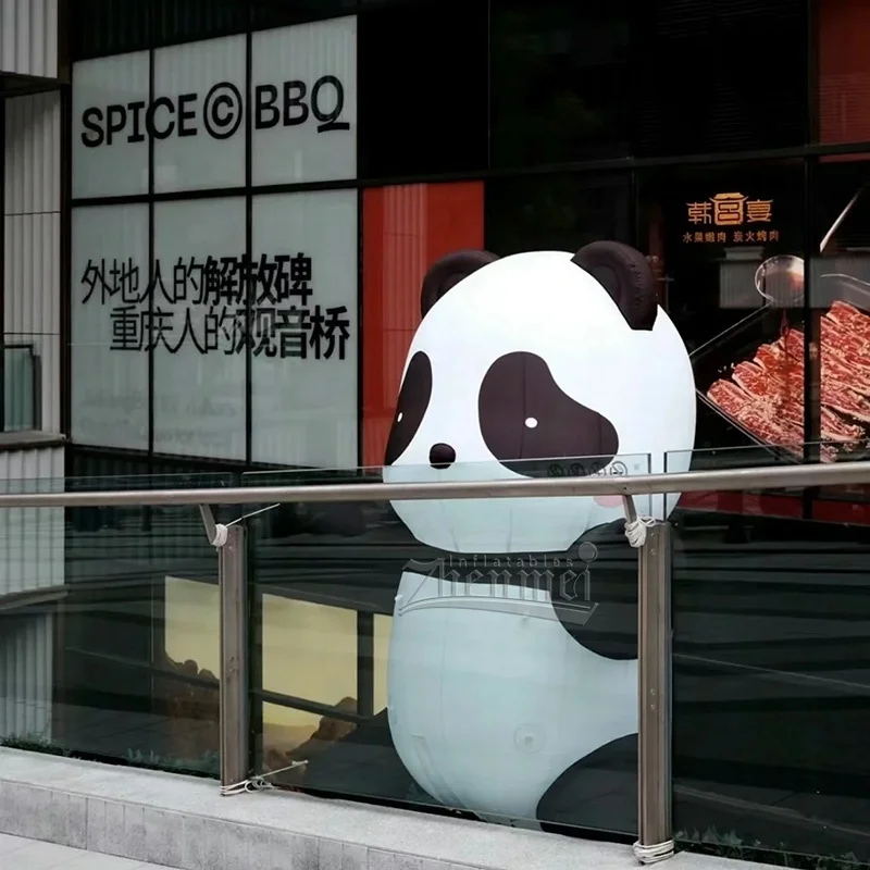 Outdoor giant inflatable panda for event decoration