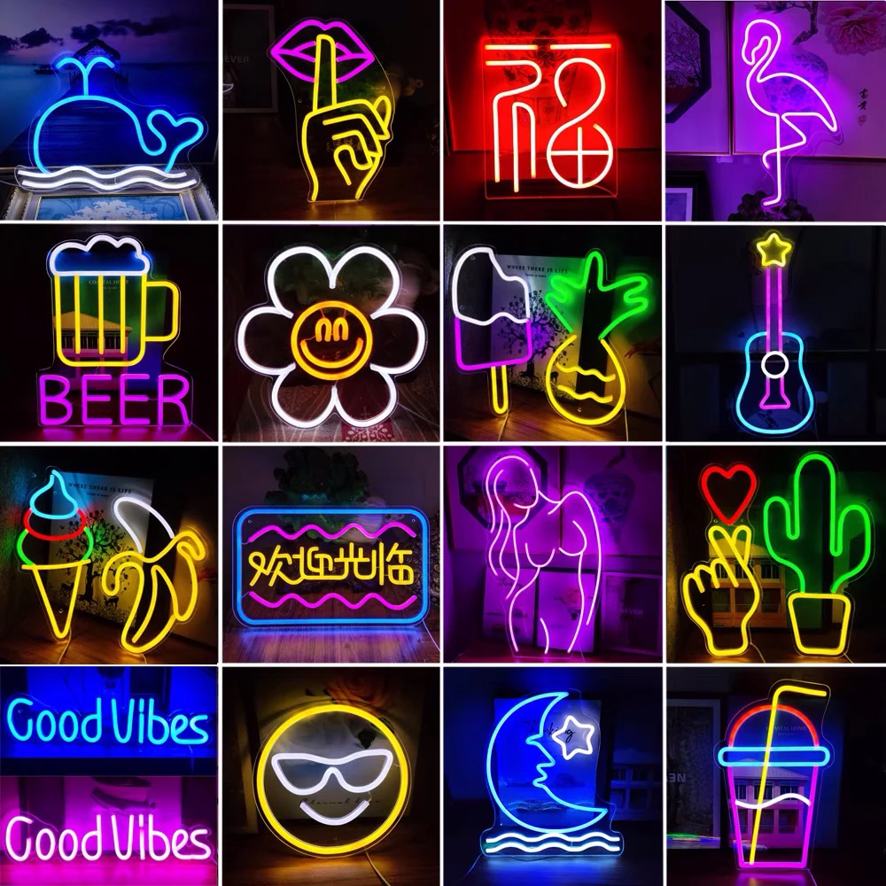 Ultra Thin 120 LED Neon Light Strip Flexible Neon Beer Sign Wedding Neon Sign for Outdoor Indoor Decoration