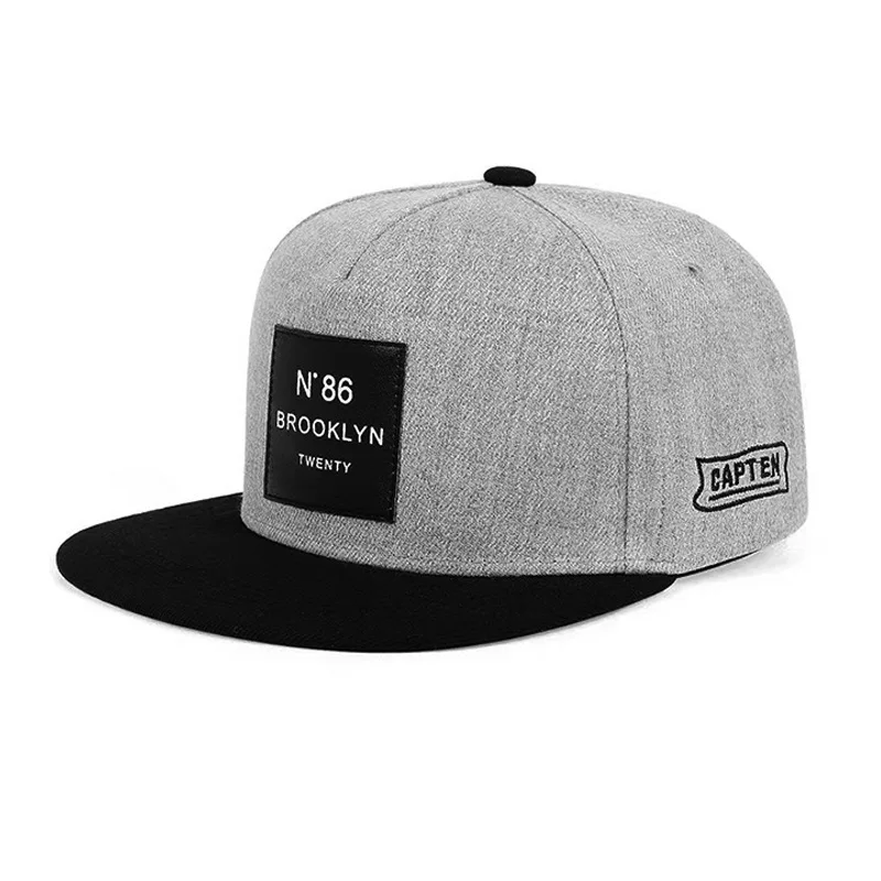 New sports fashion casual day letter label INS neutral hip hop simple style all matching flat brim hat