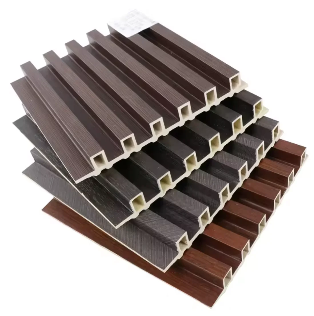 Living room decor interior background wall sheets wood plastic composite wpc fluted wall panel