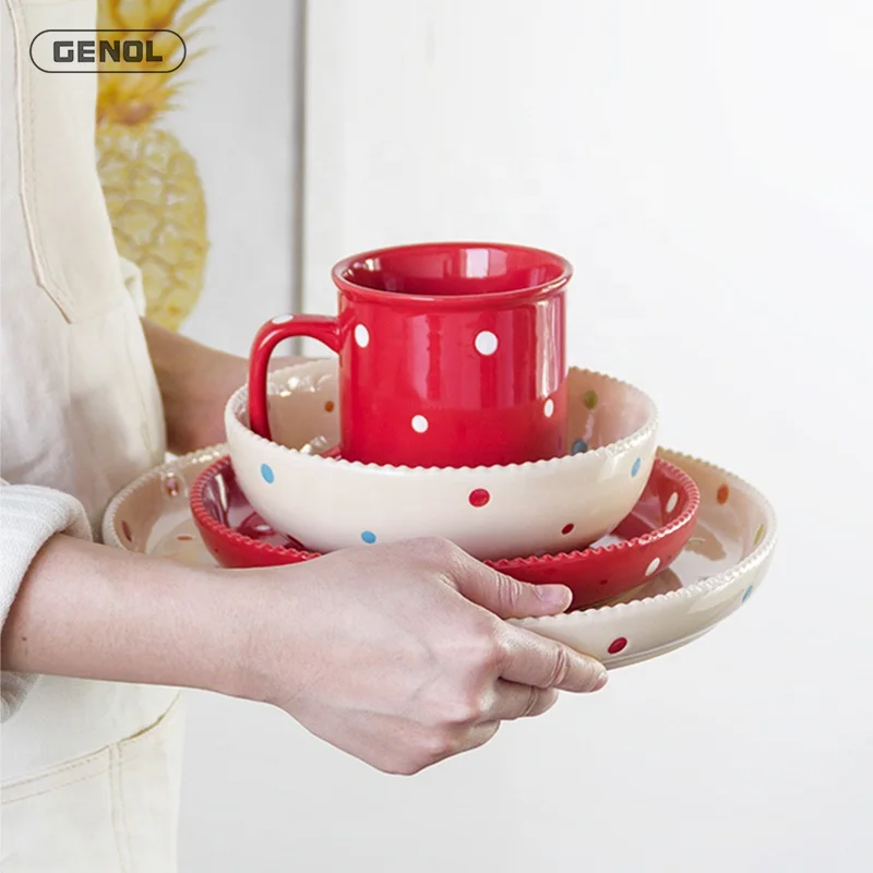 Factory Latest Support Custom Ceramic Plate French Style Party Kitchen Tableware Durable Ceramic Dinner Plate