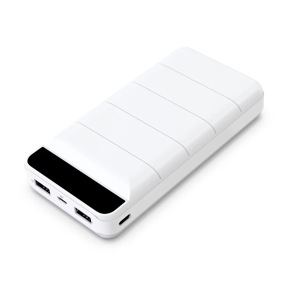 Power Bank Portable Charger 20000mAh Ultra High Capacity External Battery Pack 3 USB Output with LCD Display Dual Flashlights