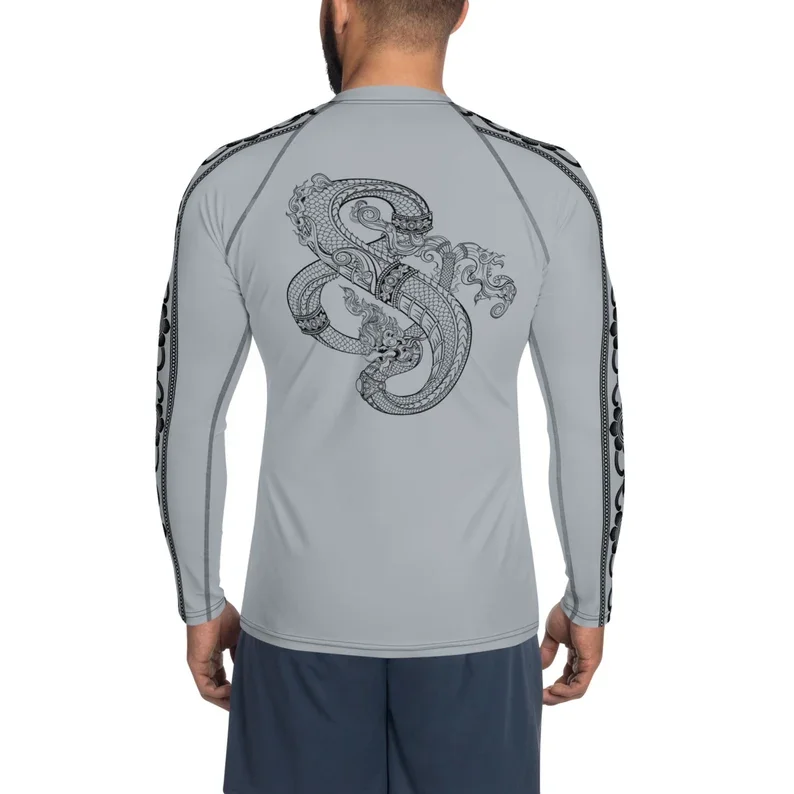 Tonton SPORTSWEAR men roman mma rash guard custom logo no gi grappling jiu jitsu bjj rashguard