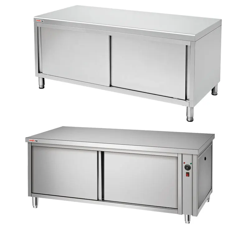 Stainless Steel Kitchen Cupboard Table Cabinet For UK/Commercial Kitchen Island Food Prepare Outdoor Bench Cabinet Supplier