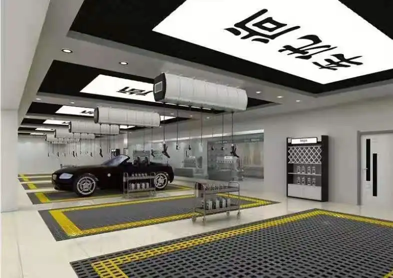 Customized voltage and power Eco-friendly garage plastic floor mat/pvc interlocking tiles