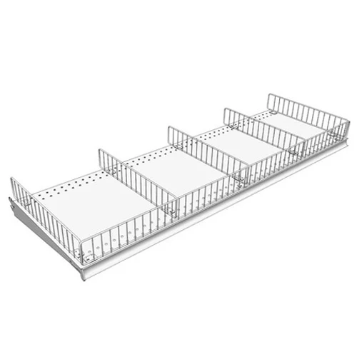 Low Priced Supermarket Shelf Chrome Wire Fencing