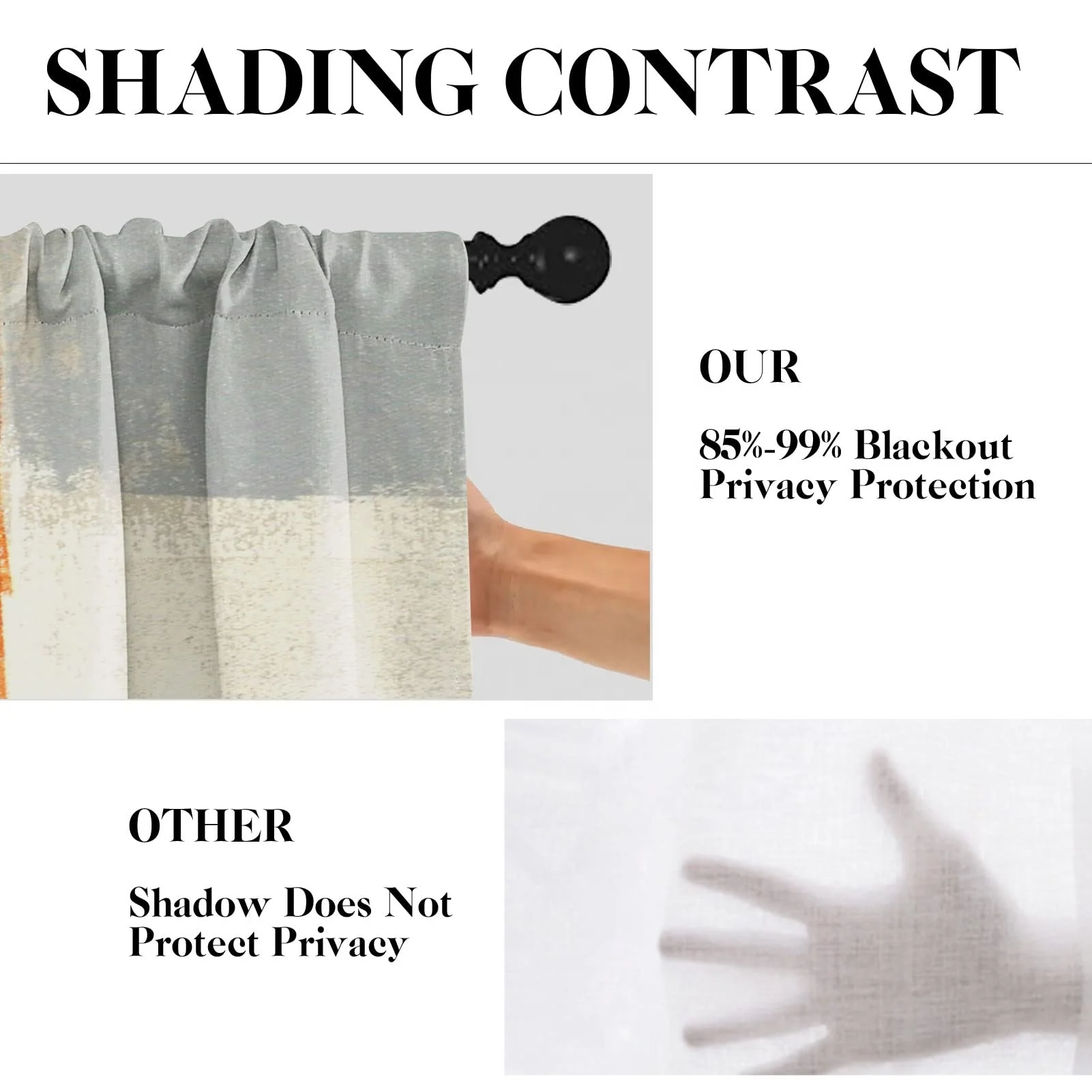 Modern Painting Short Abstract Art Orange Kitchen Curtains Valance And Tiers 3 Pieces Set