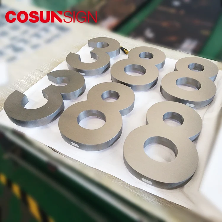 steel acrylic 3d alphabet pvc number gold black wholesale modern door number floating house number letter