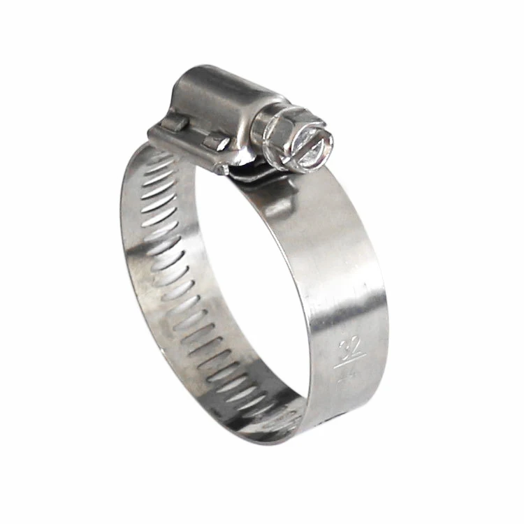 Stainless Steel 201 304 Reinforced Strength American Type Worm Gear Hose Clamp