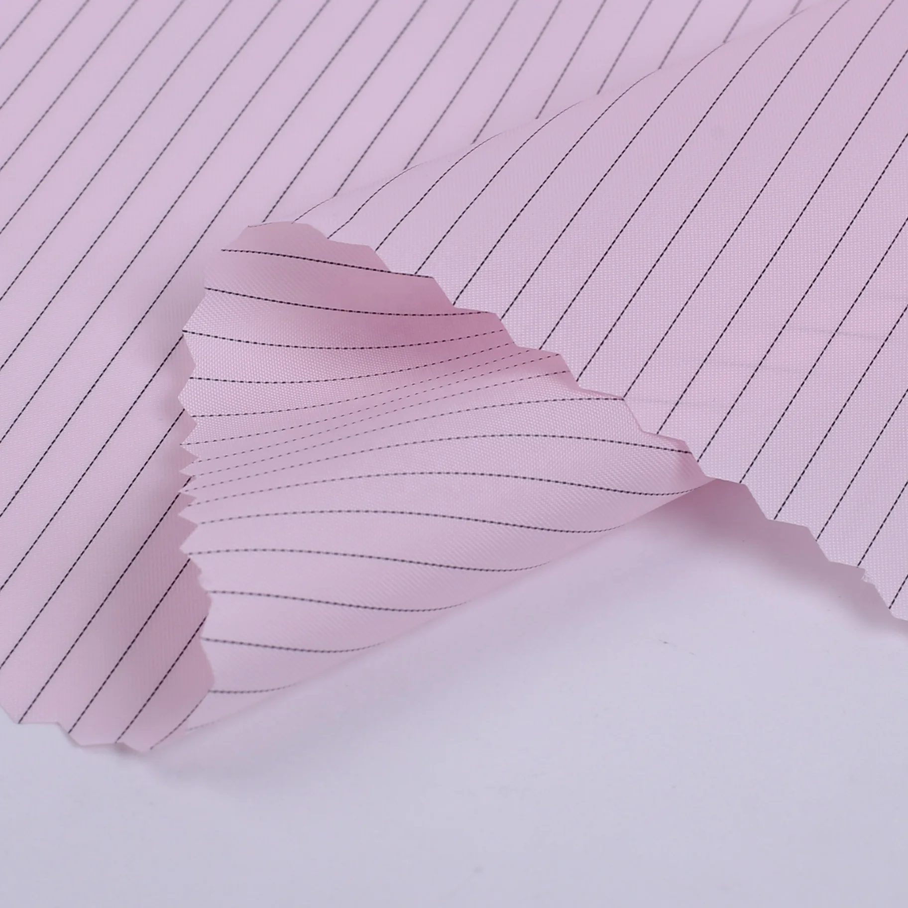 Wholesale 75D twill 99% Polyester +1% carbon fiber esd antistatic fabric for Workwear strip fabric Medical anti-static fabric