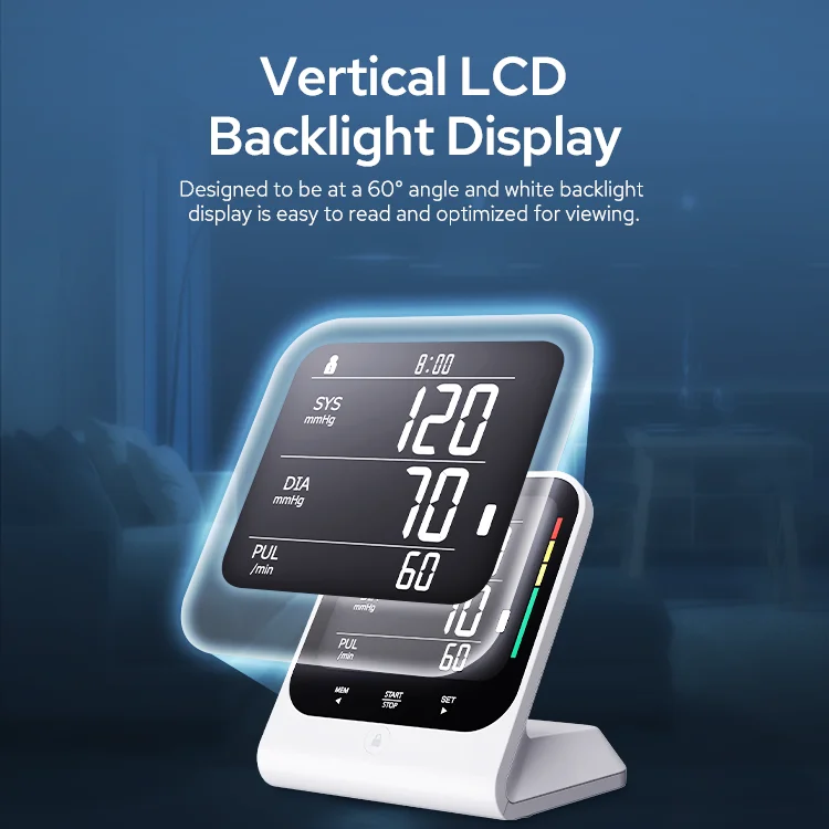 TRANSTEK Customized Wide Range Cuff Backlight Electronic Automatic Wireless Digital BP Machine Upper Arm Blood Pressure Monitor