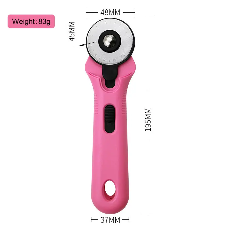 45mm Pink Sewing Rotary Cutter Handle SKS-7  Knife for Olfa